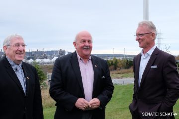 The senators went to the Irving Refinery in Saint John, the largest in the country, and remarked on the efficiency and ambition of this business.