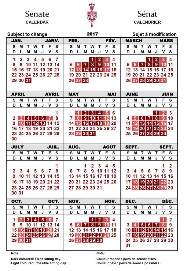 2017 Annual Calendar
