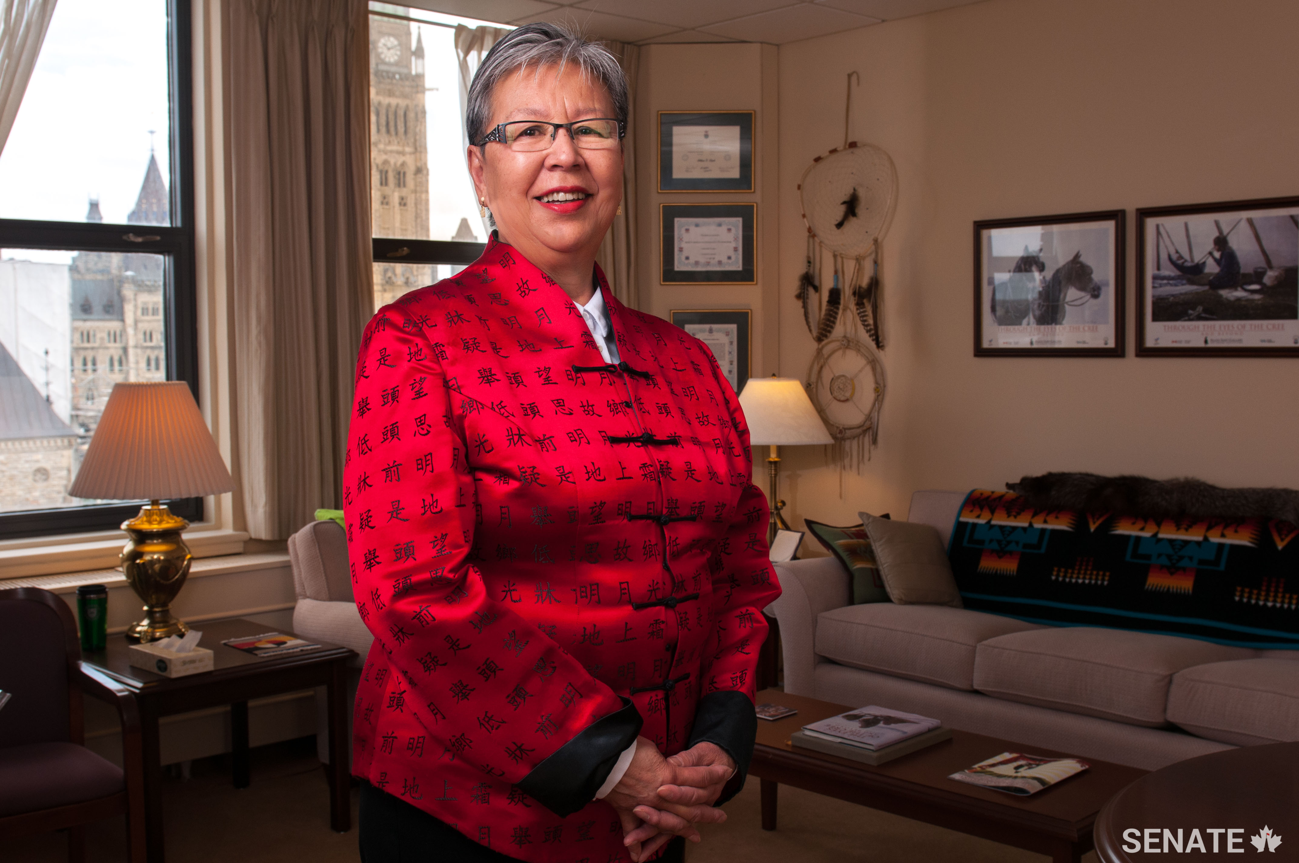Senator Lillian Eva Dyck prepares to host Asian Heritage Month celebrations at the Senate.