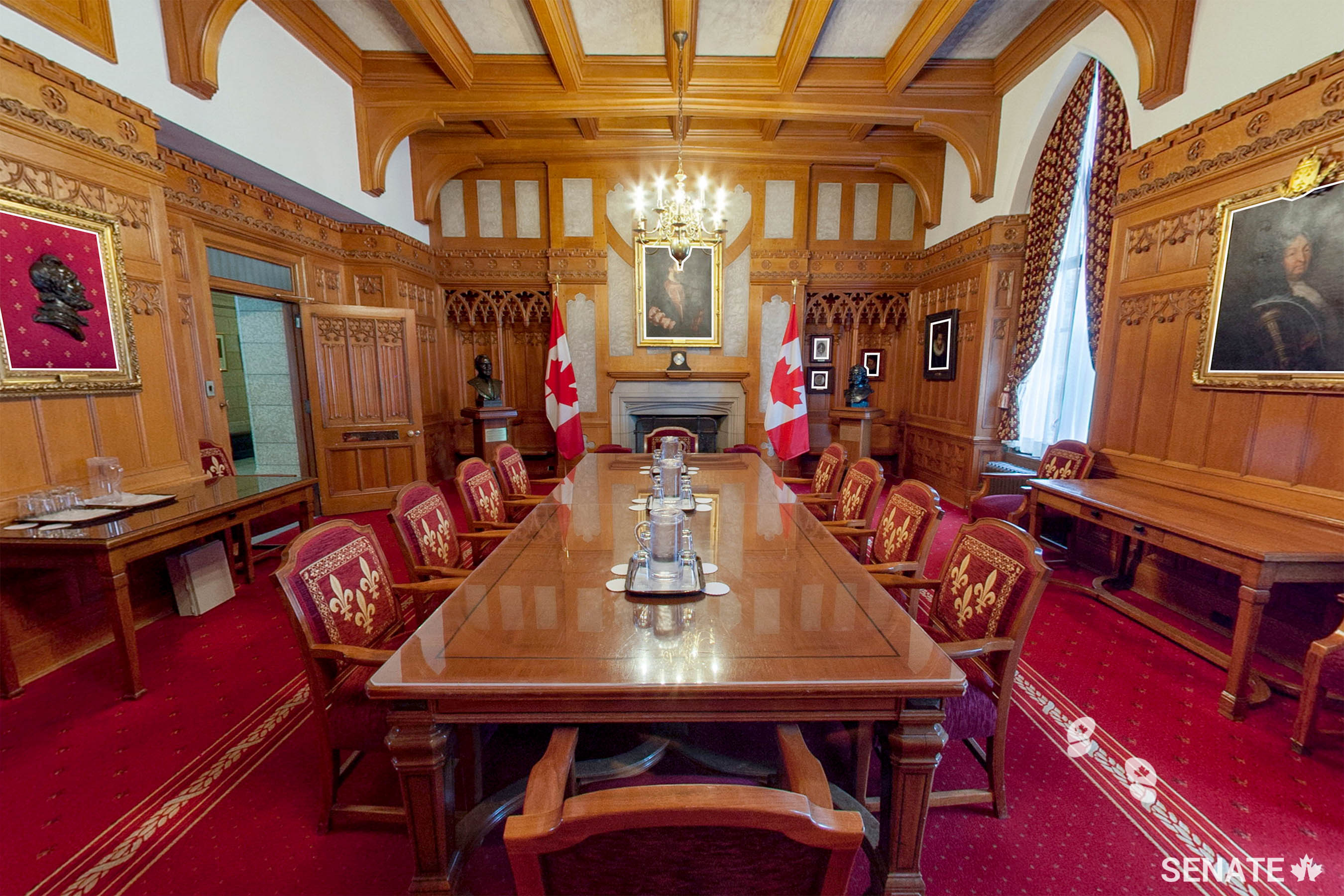 Another new area covered in the tour is the Salon de la Francophonie, a room furnished to reflect the centuries when Canada was part of New France.