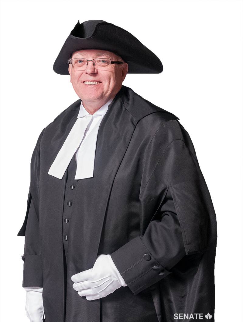 The Speaker wears a black tricorn hat which dates back to the 18th century.