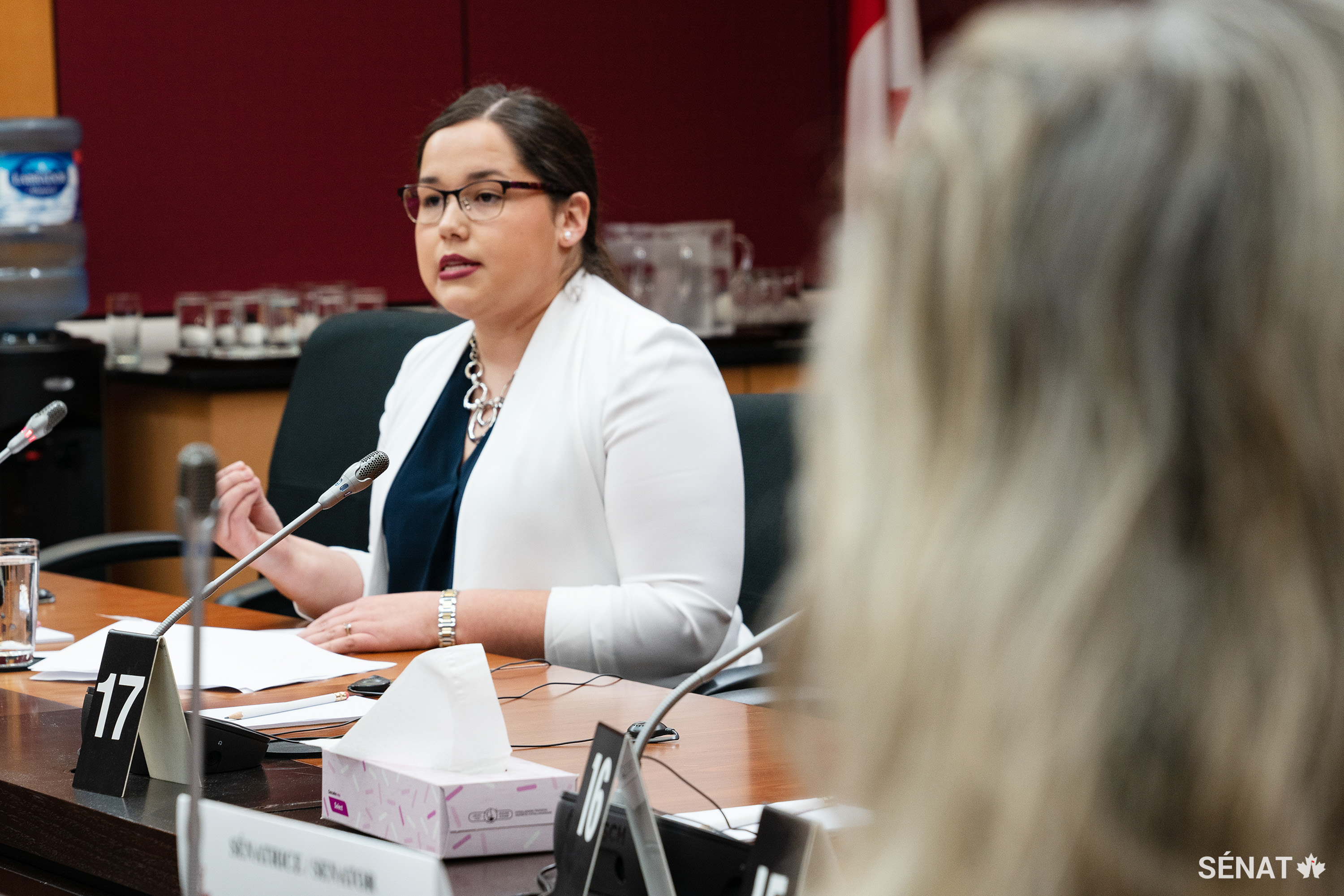 Karlee Johnson, 23 ans, témoigne devant le Comité sénatorial des peuples autochtones, le 5 juin 2019. Karlee vit dans la Première Nation d’Eskasoni, en Nouvelle Écosse, où elle est bénévole dans un groupe de soutien aux personnes ayant des besoins particuliers et pour l’Initiative linguistique Mi’kmaq d’Eskasoni.