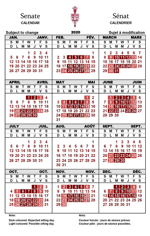 2020 Annual Calendar