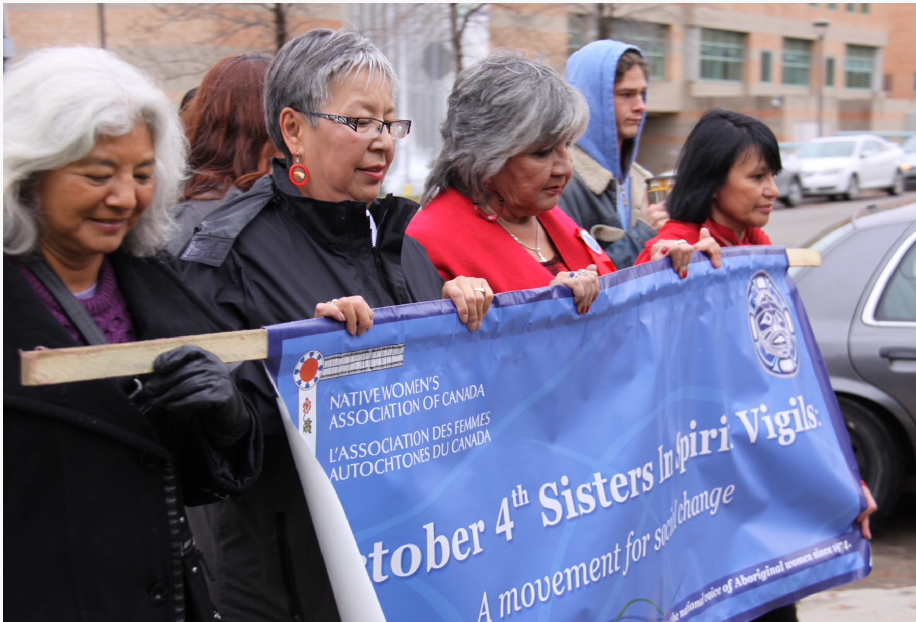 Senator Dyck participates in the Sisters in Spirit march in Saskatoon on October 4, 2016.