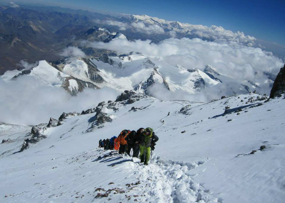 Senator Wells summited Aconcagua in 2014 with a group of international climbers. “This is the point where most people turn back,” he said. “Only 30% of those who attempt Aconcagua make it to the top.”