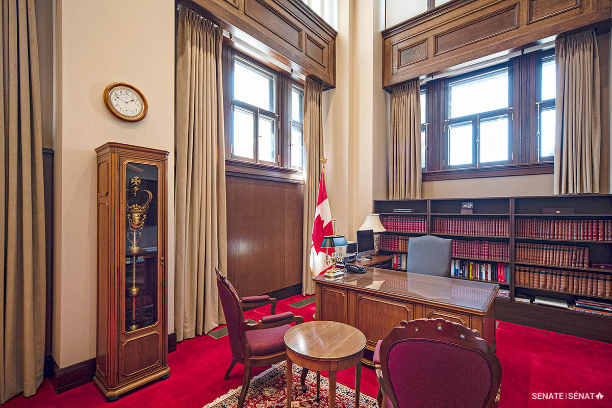 The Senate Mace cabinet in the Senate of Canada Building.