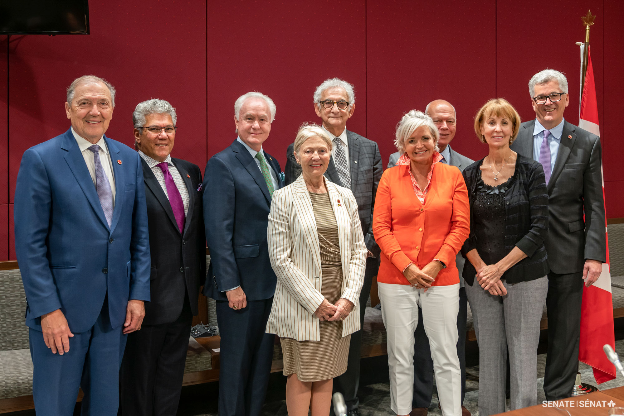 Senator Deacon (far right) poses with fellow senators who were members of the Senate Committee on Banking, Trade and Commerce in 2019.