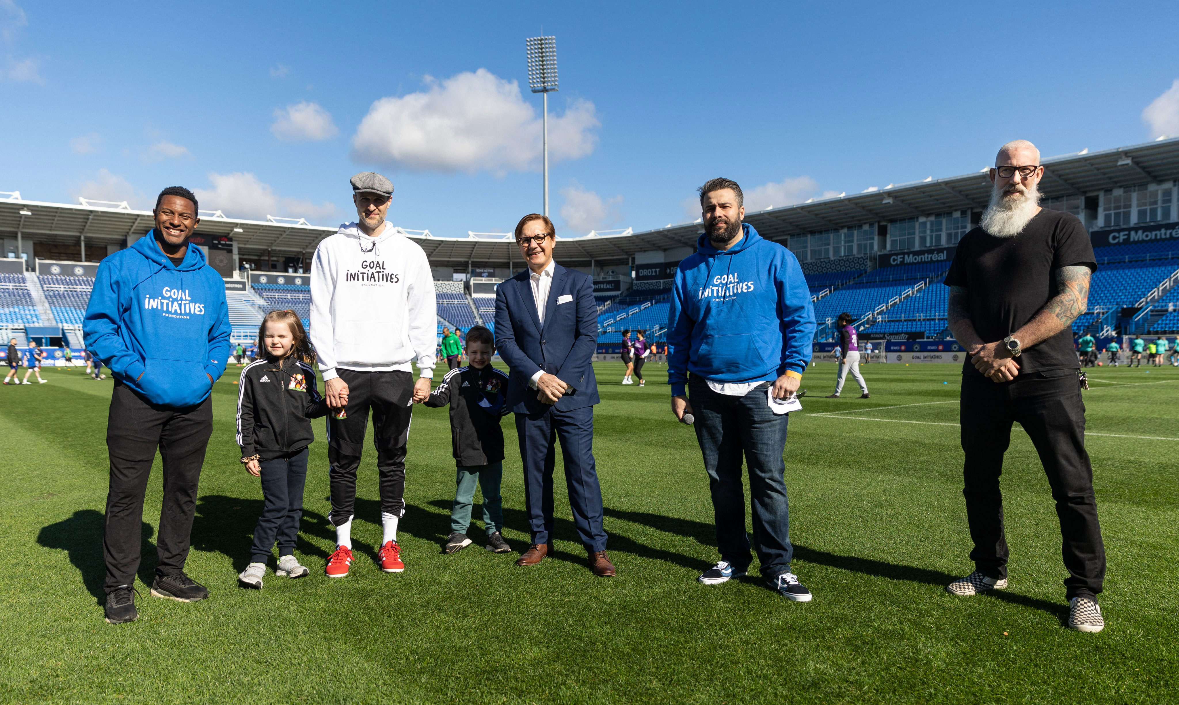 Sunday, October 17, 2021 – Senator Tony Loffreda speaks at the GOAL MTL soccer tournament and skills competition at Saputo Stadium in Montréeal, Quebec. The event, organized by the Goal Initiatives Foundation, promotes mental health and wellness through play.