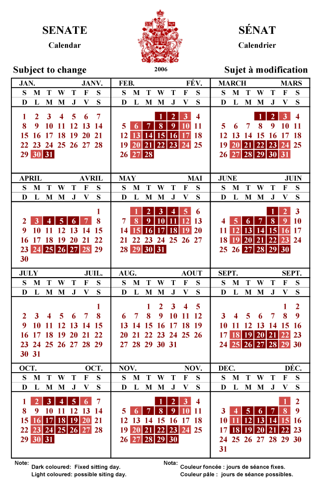 2006 Annual Calendar