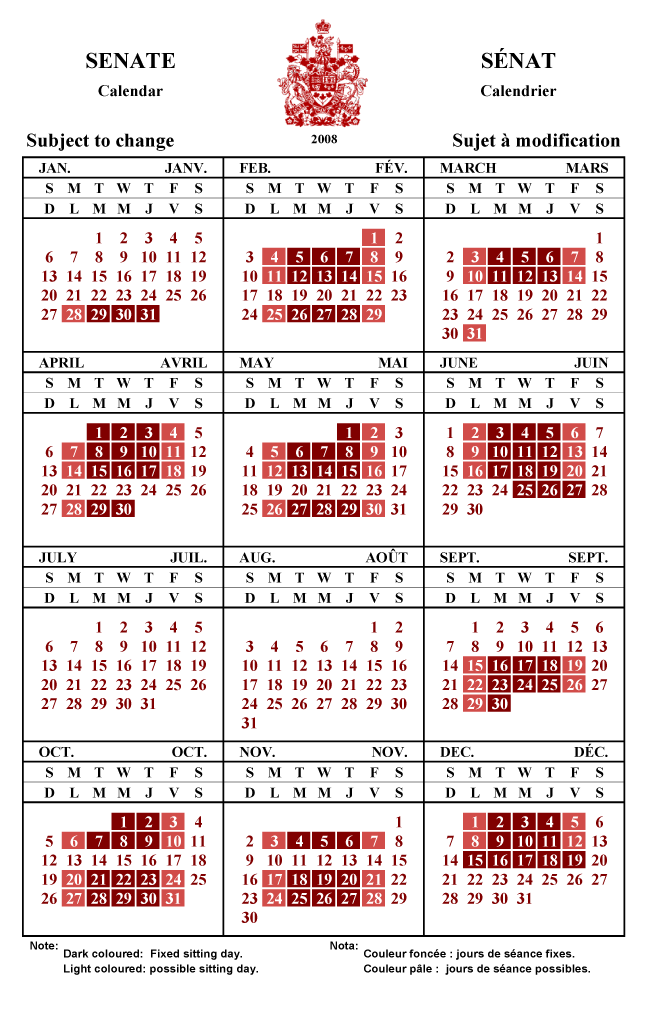 2008 Annual Calendar