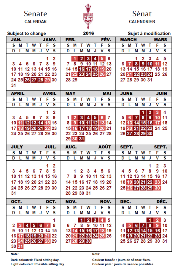 2016 Annual Calendar