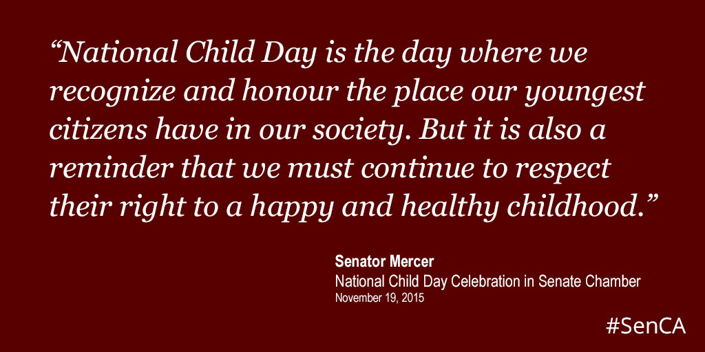 Photo of Senator Mercer's quote