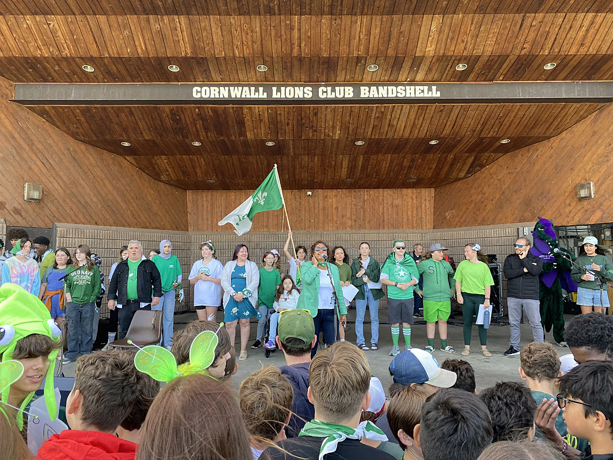 Senator Bernadette Clement gives a speech in Cornwall in celebration of Franco-Ontarian Day on September 25, 2023. Though she was born in Montréal, it was in Cornwall that she truly found her home. (Photo credit: Office of Senator Bernadette Clement)
