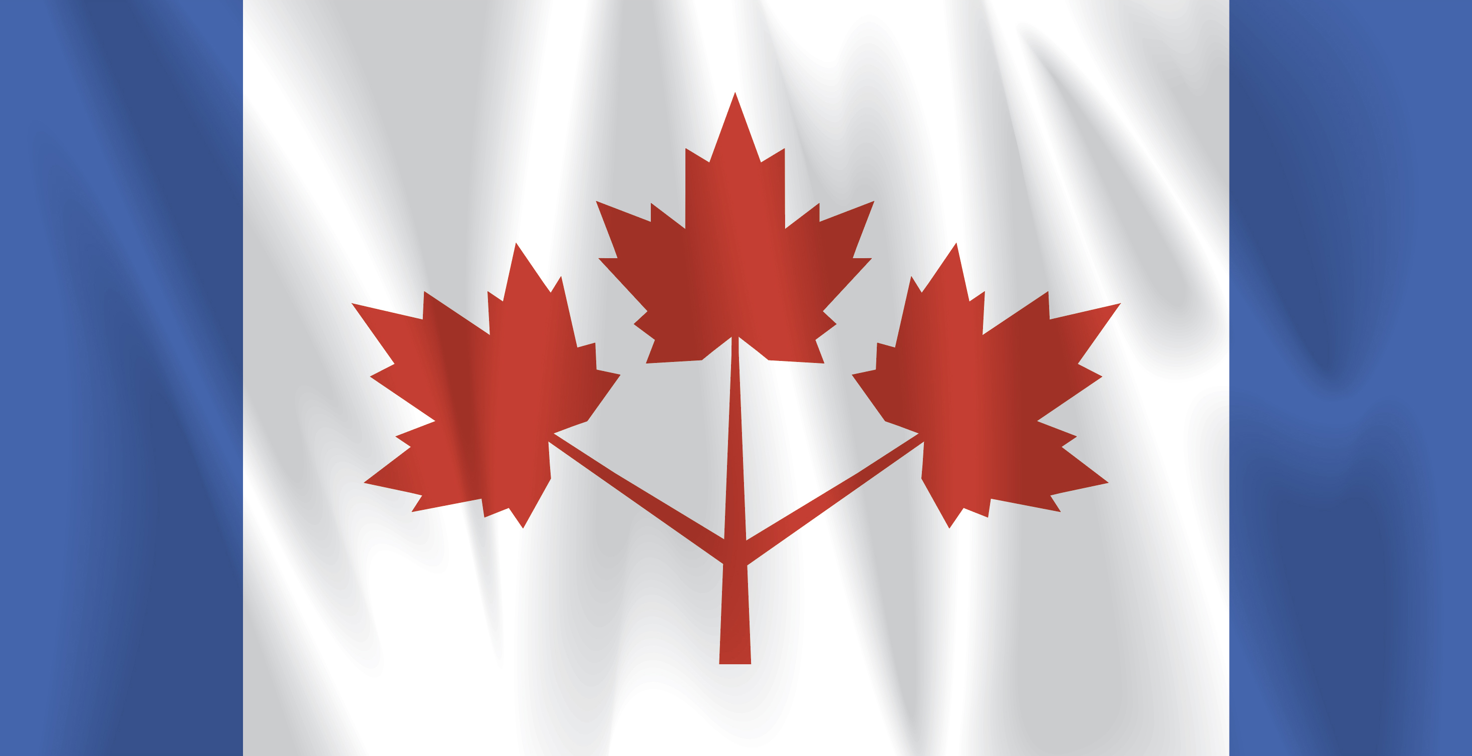 Prime Minister Lester B. Pearson took office in 1963 with a mandate to revamp Canada’s flag. He proposed a design featuring three maple leaves flanked by blue bars, dubbed the Pearson Pennant. (Photo credit: Canadian Heraldic Authority)